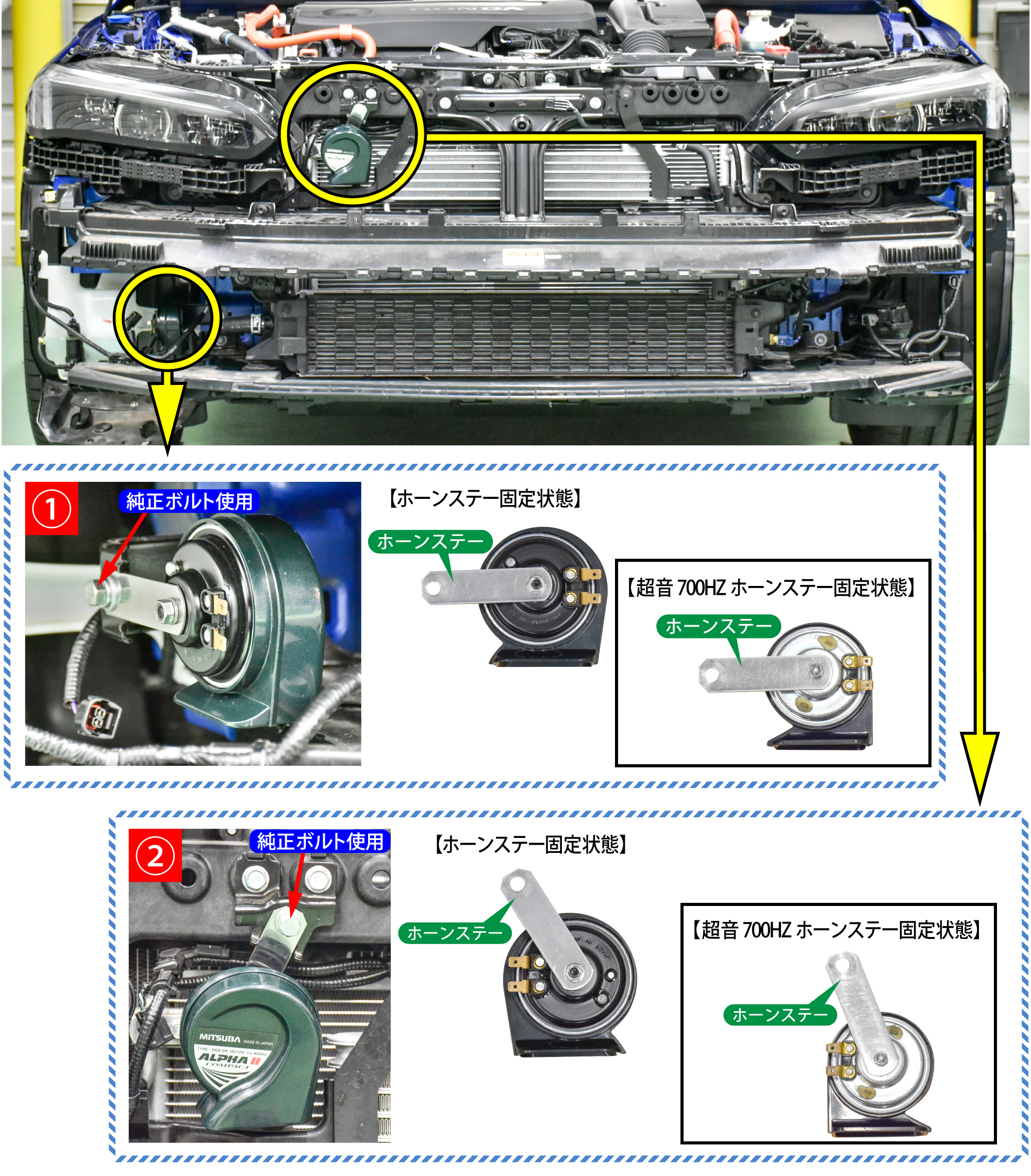 シビック(FL4)のホーン交換