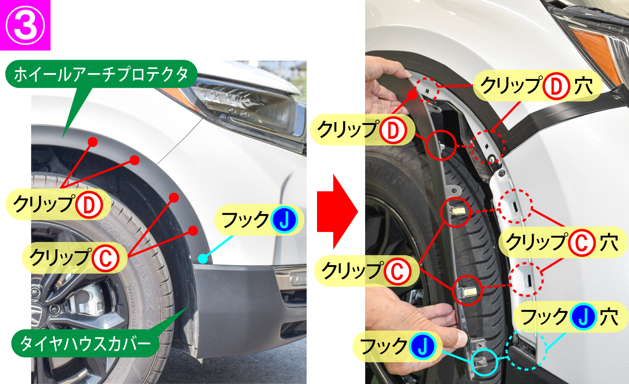 CR-V(RT6)のホーン交換