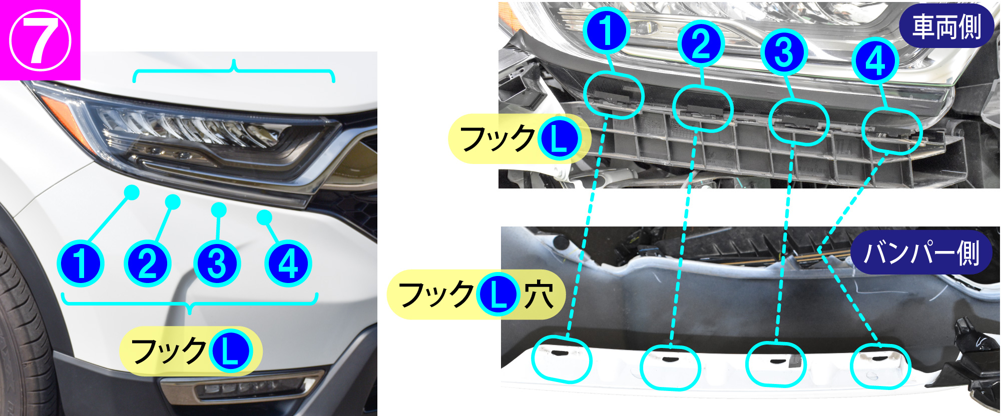 CR-V(RT6)のホーン交換